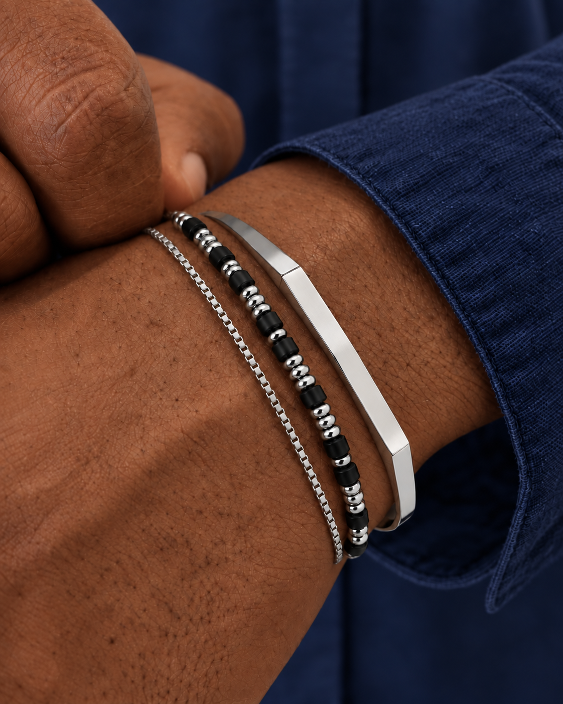 VIGGO STONE BRACELET | BLACK