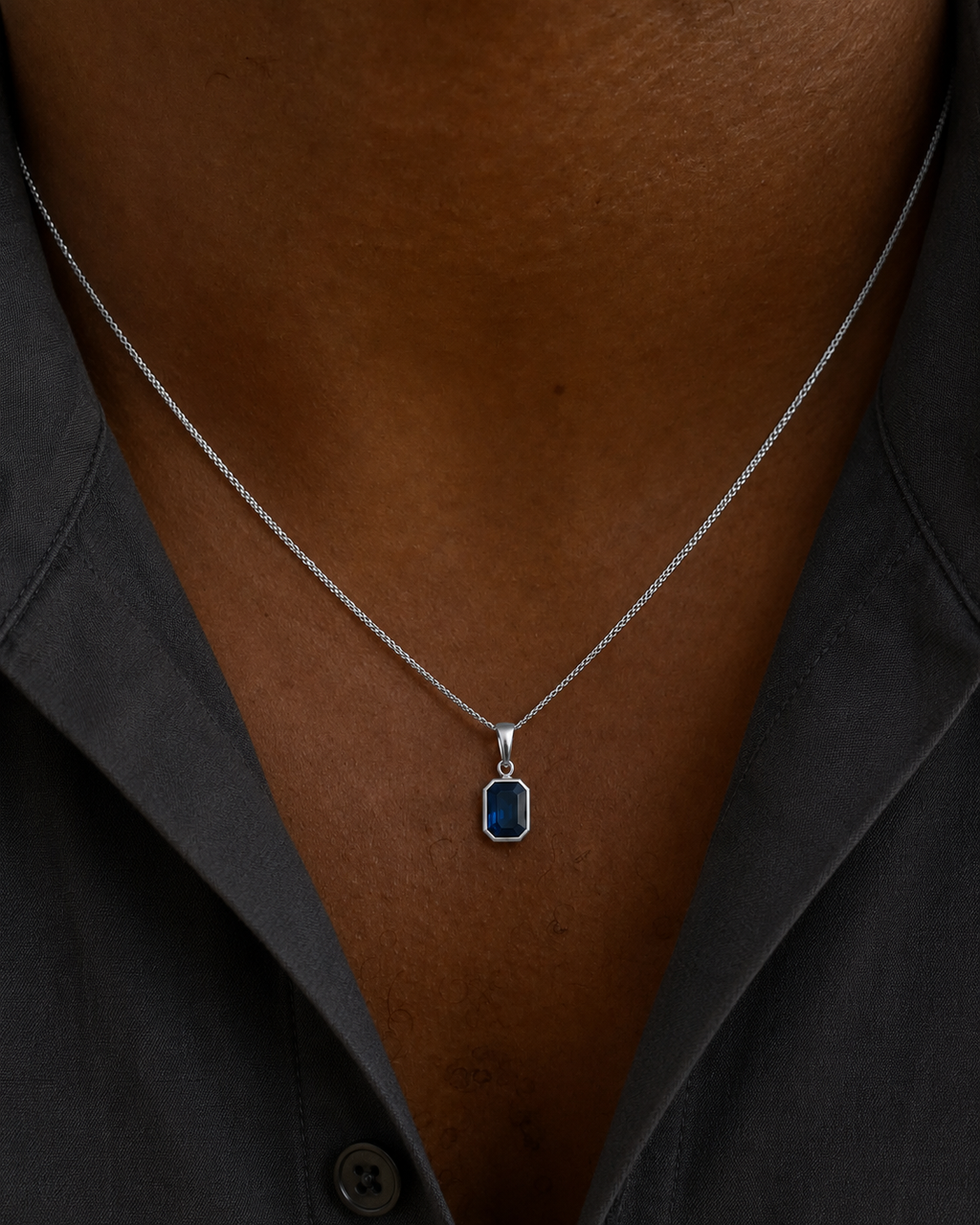 AZURE GEMSTONE PENDANT | SILVER
