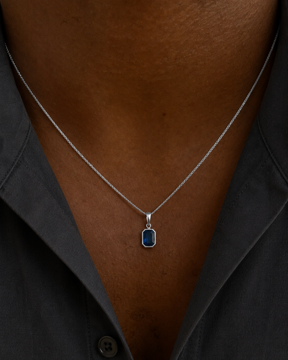 AZURE GEMSTONE PENDANT | SILVER