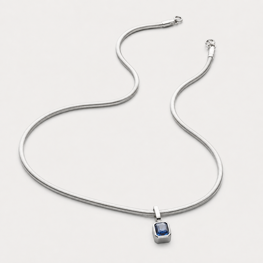 AZURE GEMSTONE PENDANT | SILVER